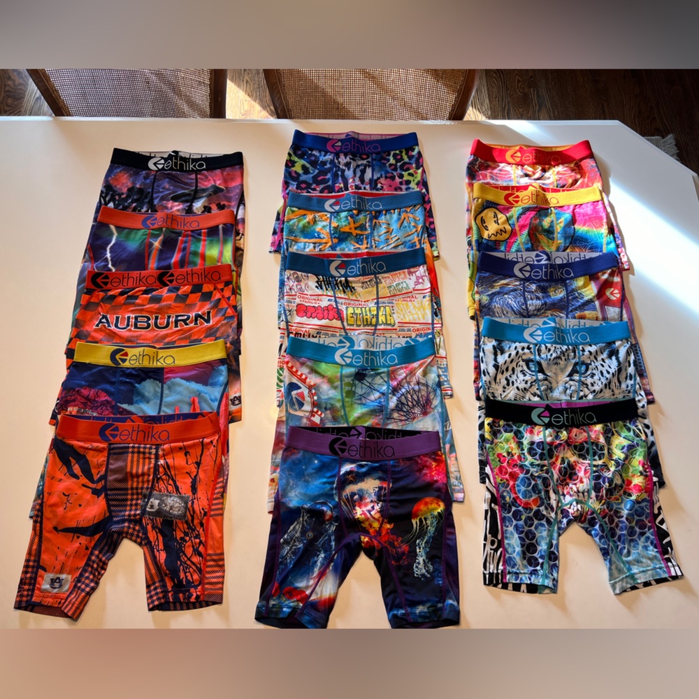 Boys Youth medium Ethika Colorful Graphic Boxer Briefs $6 each